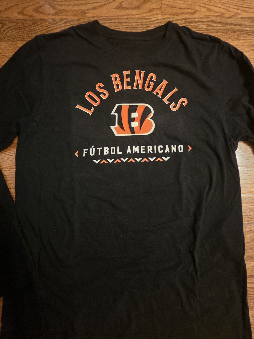 Fanatics Los Bengals Black and Orange Long-Sleeve Tee, M